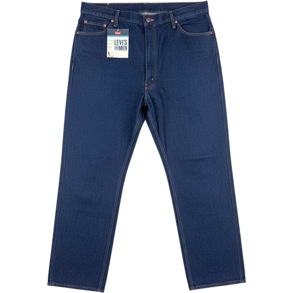VTG Levi Action Jeans Men W52 L30 Regular Dark Wash Blue Stretch Denim NWT